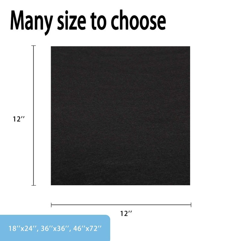 Hansway High Temp 12"X12"X1/4'' 6MM thickness Felt Carbon Fiber Welding Blankets Black (12 x 12 inches) - Image 3